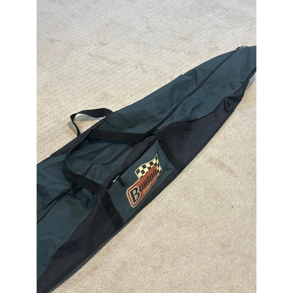 Burton Snowboards Gig Bag Board Case Forest Green Black Vintage Checkered Logo